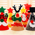 Miniatyrbillede 5 af 5: Julehatte Filt Julemandshat Jule Elf Filt Farverigt Hatsæt Julefrokosthatte - Julepynt til Hjemmet Julehatte 7 stk. mul