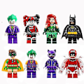 Miniatyrbild 1 av 4: Clown Batman Calendar Man Robin Superhero Minifigures Building Blocks Assembled Educational Toys8pcs