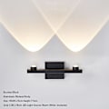 Miniatyrbild 2 av 4: Phube Modern Led Wall Lamps Indoor Corridor Bedroom Bedside Wall Lighting Decoration Sconce Brushed Black W25cm