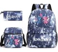 Lilo & Stitch Backpack Three-piece Set School Bag love-thunder blue