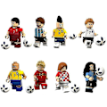 Miniatyrbild 1 av 5: 8pcs World Cup Football Building Blocks Portugal Messine Marl Assembled Building Block Minifigure Toys