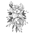 Miniatyrbilde 1 av 4: Mote Tatoveringsklistremerke Midlertidig Svarte Roser Design Full Blomst Arm Stor Falsk Tatoveringsklistremerke Kroppskunst Dekal Qinhai 9