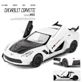 Pikkukuva 4 / 5: 1:32 Corvette Leluauto Metallinen Lelu Valettu & Leluajoneuvot Automalli Red