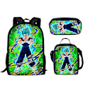 Miniatyrbillede 1 af 4: Dragon Ball Elementary School Tema Skoletaske 3-delt Sæt Computertaske Messenger Taske Penalhus