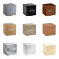 Miniatyrbild 2 av 4: Gingko Cube Led Click Clock Alarm Clock With Sound Activation (time, Date & Temperature) Various Colours A10 Brown yellow
