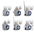 Miniatyrbild 1 av 4: Medieval Soldier Building Block Knight Guard Trumpeter Swordsman Children Assembling Building Block Toy 6pcs
