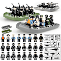 Miniatyrbild 1 av 4: Military Police Building Blocks Minifigure Small Particles Assembled Doll Children's Boys Toy Set