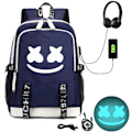 Pikkukuva 1 / 4: Marshmello reppu USB ladattava reppu suuri kapasiteetti opiskelijan koululaukku Color4