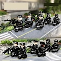 Pikkukuva 3 / 4: 12 kpl Musta Swat Poliisi Minihahmo Rakennuspalikka Tarvikkeet Sotilaallinen Lelu