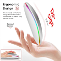 Miniatyrbild 4 av 5: 5.0 Bluetooth With Usb Rechargeable Rgb Mouse Bt5.2 For Laptop Computer Pc Macbook Gaming Mouse 2.4ghz 1600dpi Gray