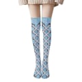 Miniatyrbild 2 av 4: Shoelace Pattern Print Thigh Stockings Women Fashion Sexy Trend Stockings Thin Velvet Lolita Jk Socks Kawaii Sweet Style9