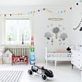 Miniatyrbilde 4 av 4: Baby Vindklokke Tre, Baby Mobil Krybbe, 3d Skyer Mobil Baby Krybbe, Hengende Sengklokke Mobil, Baby Mobil Vindklokker Laget av Filt med Filtkuler, Klokke