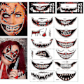 Pikkukuva 1 / 4: Halloween-pilailumeikki väliaikainen tatuointi 4