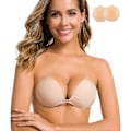 Miniatyrbild 1 av 4: Adhesive Bra Strapless Sticky Invisible Push Up Silicone Bra
