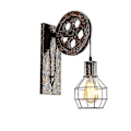 Miniatyrbild 3 av 4: Retro Wall Lamp Industrial Wall Lamp Shade Wrought Iron Adjustable Wall Lamp Led (rust Color)
