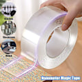 Miniatyrbild 1 av 4: Transparent Nano-tape 2mm Thickness Reusable Double-sided Tape Universal Disks Glue 20mm Wide 3M Length