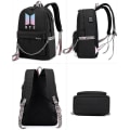 Miniatyrbilde 3 av 4: Bts Ryggsekk USB Lading Skolesekk Color 3