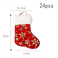 Miniatyrbild 2 av 4: Christmas Mini Stockings, Glitter Snowflake Star With Plush Cuff Knit Socking For Room Ornaments 24pcs