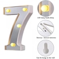 Miniatyrbillede 3 af 5: LED Marquee Bogstav Lys 26 Alfabet Lysende Bogstaver Skilt Perfekt Til Natlys Bryllup Fødselsdagsfest Julelampe Hjemmebar Dekoration B09 7