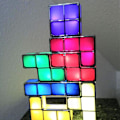 Miniatyrbillede 2 af 4: Opgraderet DIY Tetris Natlys Farverigt Stabelbart Tangram Puslespil 7 Pi