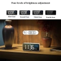 Miniatyrbild 2 av 5: Music Alarm Clock Led Digital Clock 2 Alarms Voice Control Snooze Temperature Display Reloj Despertador Digital With Usb Cable