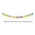 Miniatyrbild 5 av 5: 3/4/5 Pieces Christmas Banners Flags Paper Hanging Bunting Garl 3 3PCS