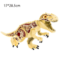 Miniatyrbillede 1 af 3: Jurassic Dinosaur World Series Byggeklodser Triceratops Store Figurer|klodser Beige tyrannosaurus