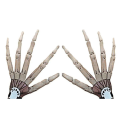 Pikkukuva 3 / 4: Artikuloidut sormet Joustavat nivelet Luurankokäden jatkeet Halloween-juhlatarvike White Right hand