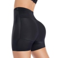 Miniatyrbilde 1 av 4: Rumpeformende Truser Sømløst Polstret Undertøy Kvinner Rumpeputer Høy Midje Magekontroll Shapewear BLACK M