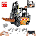 Miniatyrbild 2 av 4: Technical Remote Control Electric Forklift Building Blocks App Rc Cars Engineering Vehicle Bricks Educational Toys For Childrenwithout Original Box