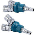 Miniatyrbillede 3 af 4: 2-vejs hurtigkobling luftkompressor multi slange manifold kobling fitting pneumatiske værktøjer