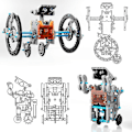 Miniatyrbillede 2 af 4: Stem 12-i-1 Uddannelsesmæssigt Solcelle Robot Legetøj - 190 Dele