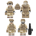 Miniatyrbild 4 av 5: Seals Minifigures With Weapons And Inserted Building Blocks Toy 12pcs