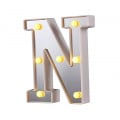 Miniatyrbillede 2 af 5: LED Marquee Bogstav Lys 26 Alfabet Lysende Bogstaver Skilt Perfekt Til Natlys Bryllup Fødselsdagsfest Julelampe Hjemmebar Dekoration B09 N