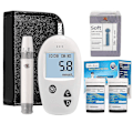 Miniatyrbild 1 av 5: Blood Sugar Monitor Diabetes Testing Kit With 50 No Coding Test Strips 50 Lancets