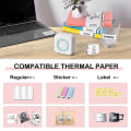 Miniatyrbild 4 av 5: Mini Pocket Sticker Printer, Bluetooth Wireless Portable Mobile Printer Machine Thermal Printer For Notes, Memo, Photo, Pocket Label Receipt Printer C option 6