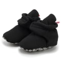 Pikkukuva 1 / 4: Vauvan unisex-vauvantossut, luomupuuvillaiset säädettävät vauvan kengät Black 13cm