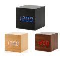 Miniatyrbild 3 av 4: Gingko Cube Led Click Clock Alarm Clock With Sound Activation (time, Date & Temperature) Various Colours A10 Brown yellow