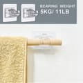 8 Pcs Curtain Rod Bracket, Rod Bracket Holders Self Adhesive, Transparent Curtain Rod Bracket Curtain Hook Bracket Kitchen Bathroom Fixed Rod Bracket