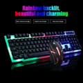 Gaming Keyboard And Mouse Set Rgb Led Usb Mechanical Pc Laptop Mac