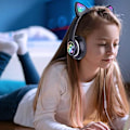 Pikkukuva 3 / 4: Langattomat kissankorva kuulokkeet, LED-valolla varustetut Bluetooth-kuulokkeet Black