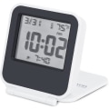 Miniatyrbild 1 av 2: Small Digital Travel Alarm Clock, Powered Mini Travel Clock With Backlight, Portable Folding Mini Pocket Calendar Temperature Clock (white)