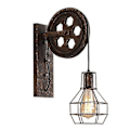 Miniatyrbild 1 av 4: Retro Wall Lamp Industrial Wall Lamp Shade Wrought Iron Adjustable Wall Lamp Led (rust Color)