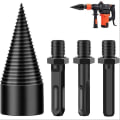 Miniatyrbillede 1 af 4: Brænde Hakke Træ Borebit Splitværktøj Splittekegle Log Splittere Træbrydningsmaskine Træbryder Brænde Hakker Round Shank