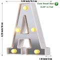 Miniatyrbillede 3 af 5: LED Marquee Bogstav Lys 26 Alfabet Lysende Bogstaver Skilt Perfekt Til Natlys Bryllup Fødselsdagsfest Julelampe Hjemmebar Dekoration B09 A