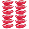 Miniatyrbillede 2 af 2: 100 stk./50 stk. Madkurv Oval Form Service Plastik Pommes Frites Fastfood Opbevaringsplader Til Restaurant Green 50 Pcs