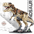 Miniatyrbillede 2 af 4: Jurassic Dinosaur Figurer Klodser Tyrannosaurus Rex Byggeklodser Mosasaurus Moc Legetøj Julegaver Til Voksne Børn Drenge Uden Original Æske