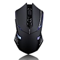 Miniatyrbild 1 av 3: Wireless Gaming Mouse Breathing Backlit, 2 Programmable Side Buttons, 2000 Dpi, Ergonomic Grips 7-button Design Black