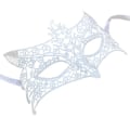 Miniatyrbild 1 av 2: Easter Lace Mask Venetian Masquerade Eyemask Mardi Gras Mask Fox Lace Mask For Party Carnival Party Costume Porm Ball Without Ribbon (white)