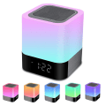 Pikkukuva 1 / 5: Yöpöytälamppu Herätyskellolla Bluetooth-kaiuttimella Yövalo Himmennettävä RGB-värinvaihto Led Langaton Kaiutin Tunnelmavalo